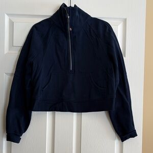 lululemon athletica Navy Blue Half-Zip Sweatshirt